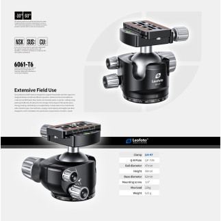 Leofoto LQ-365C+LH-47 — Carbon-Stativ mit Kopf | Leofoto Store