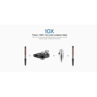 Leofoto GO-125 — Karbonowy monopod + przedłużka 2w1, 125 cm (5 sekcji,