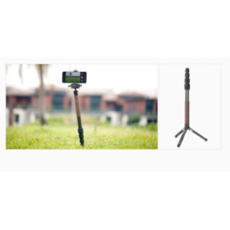 Leofoto GO-125 — Karbonowy monopod + przedłużka 2w1, 125 cm (5 sekcji,