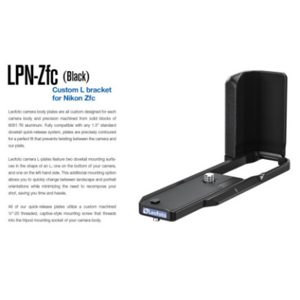 Leofoto LPN-Zfc(Black) Équerre en L pour Nikon Zfc (noir)