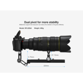 Leofoto VR-220kit Support de téléobjectif