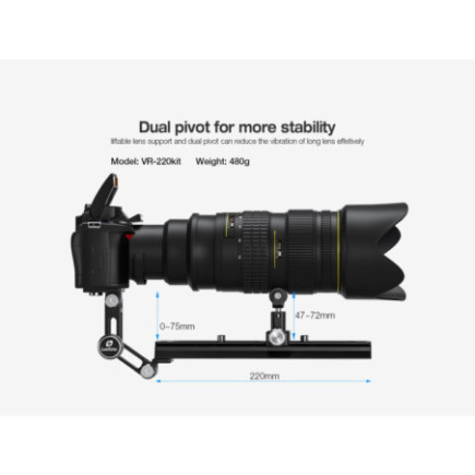 Leofoto VR-220kit Support de téléobjectif