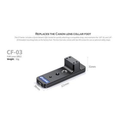 Leofoto CF-03 Pied d’objectif Arca-Swiss — Canon