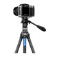 Leofoto LY-224C+BV-0R+LB-38 (Black) Y-shape carbon fibre tripod with fluid video head Leofoto LY-224C+BV-0R+LB-38 (Black) Y-shape carbon fibre tripod with fluid video head