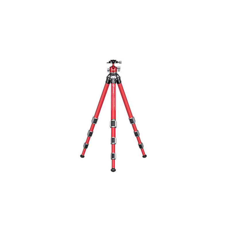Leofoto LA-284C+LH-30 carbon fibre tripod with ball head red