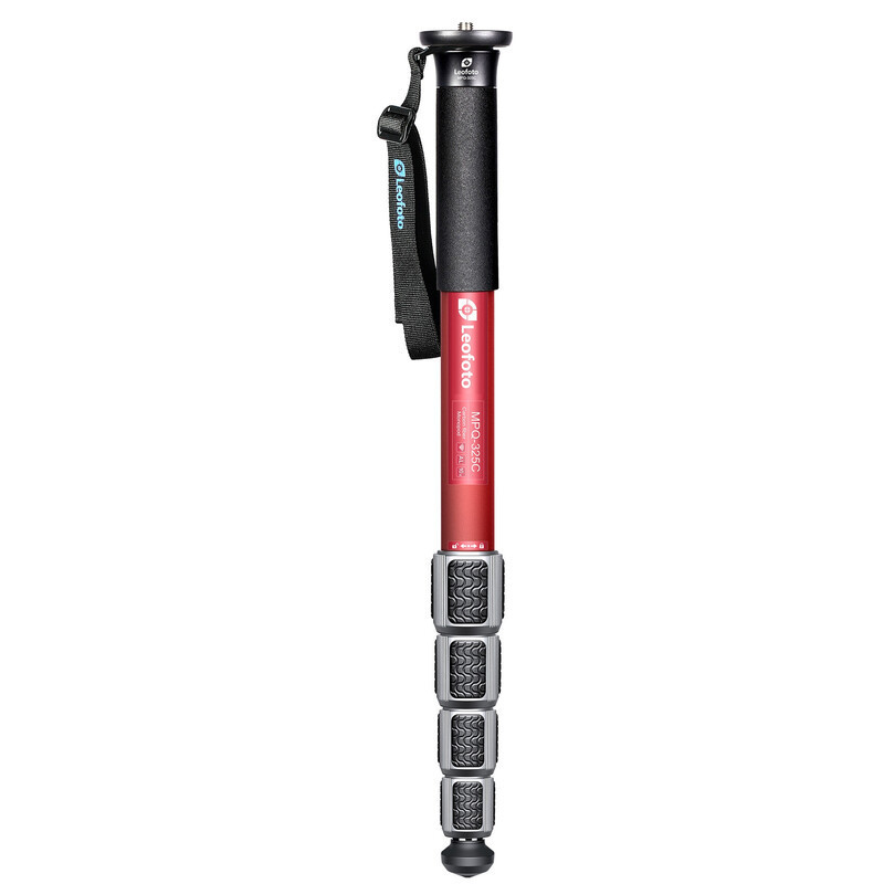 Leofoto MPQ-325C red carbon fibre monopod Leofoto MPQ-325C red carbon fibre monopod