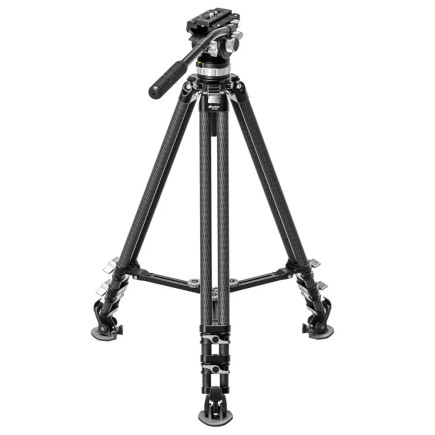 Leofoto LVC-253C+BV-15 Carbon-Videostativ mit Fluid-Videokopf