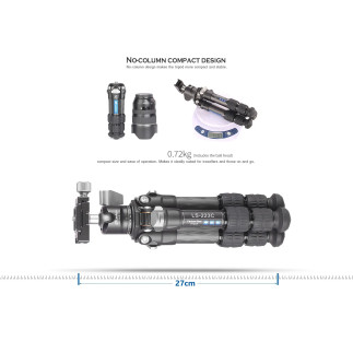 Leofoto LS-223C+LH-25 — trépied carbone avec tête | Leofoto Store