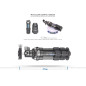 Leofoto LS-223C+LH-25 treppiede in carbonio con testa a sfera