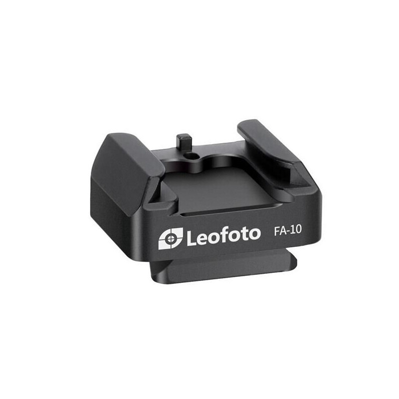 Leofoto FA-10 Adattatore slitta (hot/cold shoe) — Piastra QR per adattatore slitta