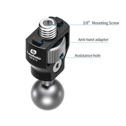 Leofoto AM-8-12 Bras articulé (magic arm) — Vis de positionnement 3/8" Leofoto