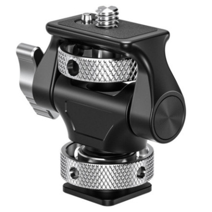Leofoto FM-04 Supporto monitor Snail Head con adattatore cold-shoe