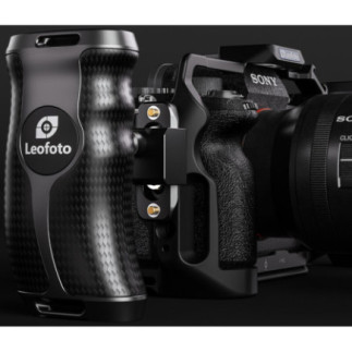 Leofoto CH-5R — Impugnatura laterale in carbonio con slitta — destra |