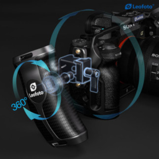Leofoto CH-5R — Impugnatura laterale in carbonio con slitta — destra |