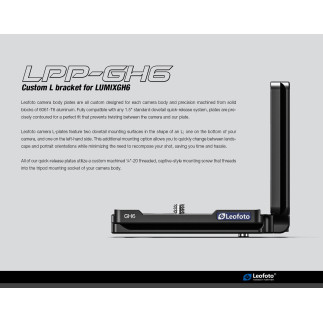 Leofoto LPP-GH6 Équerre en L pour Panasonic LUMIX GH6/GH5
