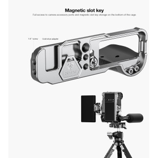 Leofoto LPF-X100VI — Staffa a L per Fujifilm X100V1、X100V | Leofoto St