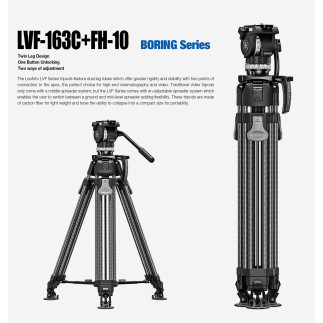 Leofoto LVF-163C+FH10 — trépied vidéo carbone | Leofoto Store