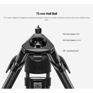 Leofoto LVF-163C+FH10 — trépied vidéo carbone | Leofoto Store