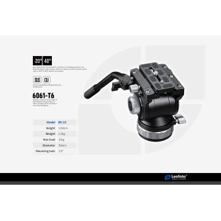 Leofoto LVC-193C+BV-15 — treppiede video in carbonio | Leofoto Store