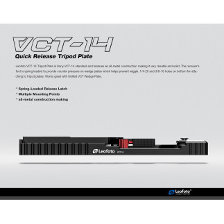Leofoto VCT-14 — Długa płytka szybkozłączki Arca-Swiss 280 mm | Leofot