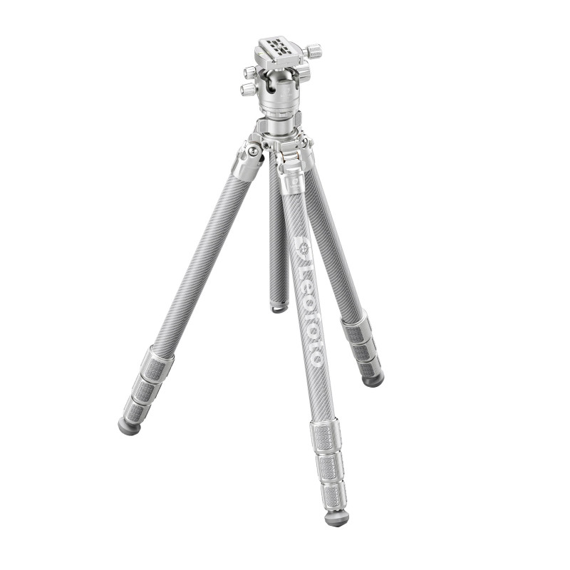 Leofoto LG-324C karbonowy statyw fotograficzny God z głowicą LH-40R (srebrny)