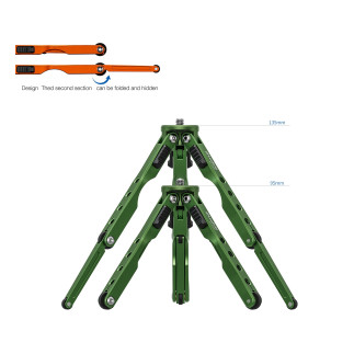 Leofoto MT-03mini+MBH-20 zielony — mini statyw stołowy | Leofoto Store