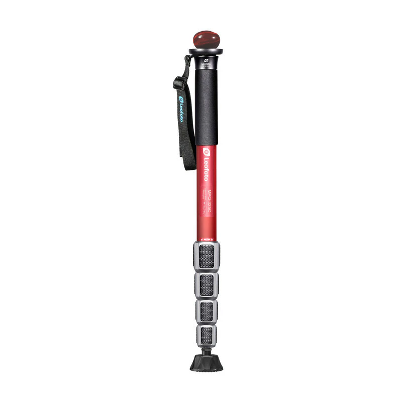 Leofoto MPQ-325C+CHG-01+SC-70(red) — Mr.Q monopod with folding feet