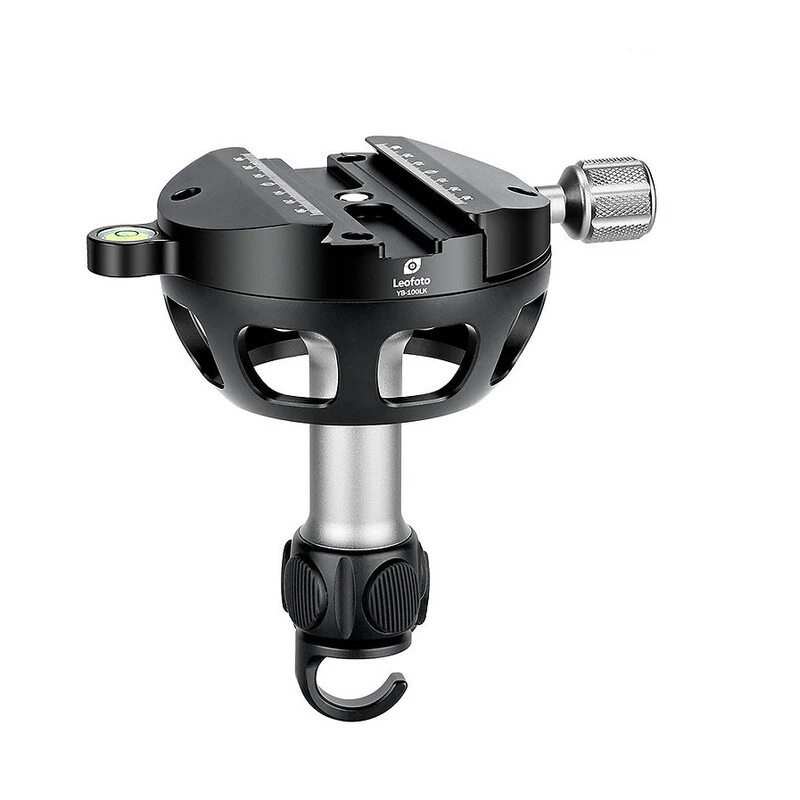 Leofoto YB-100LK Adapter miski bowl 100 mm z funkcją poziomowania z pokrętłem zaciskowym