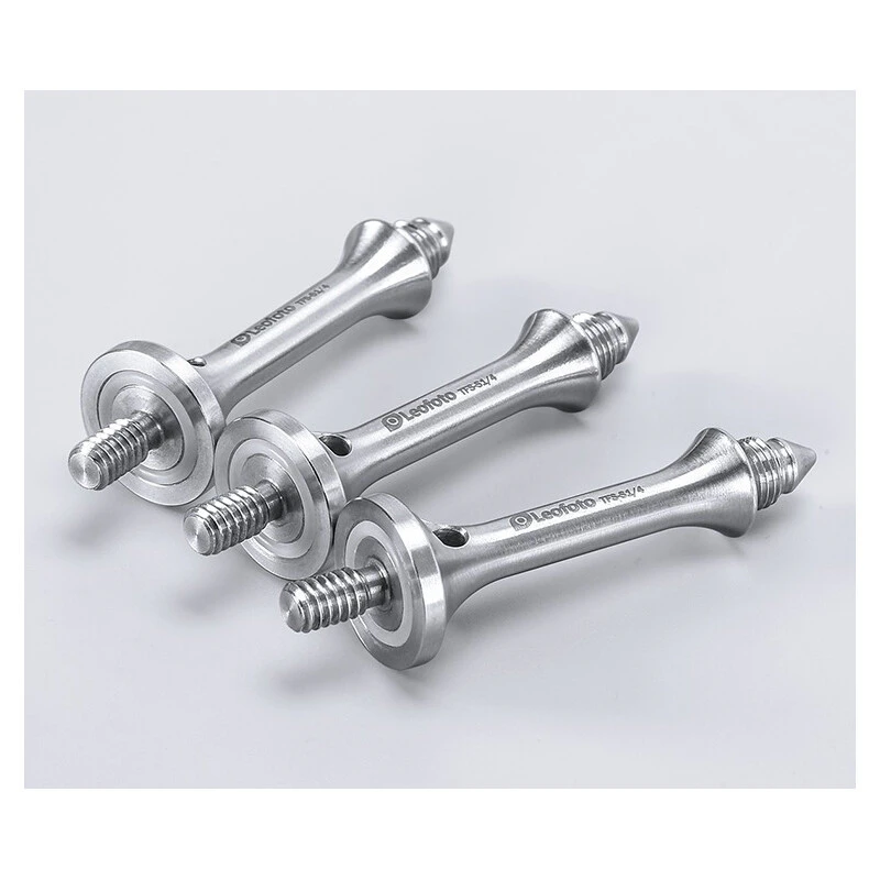 Leofoto TFS S1/4 Replacement long tripod foot spikes (81 mm, set of 3)