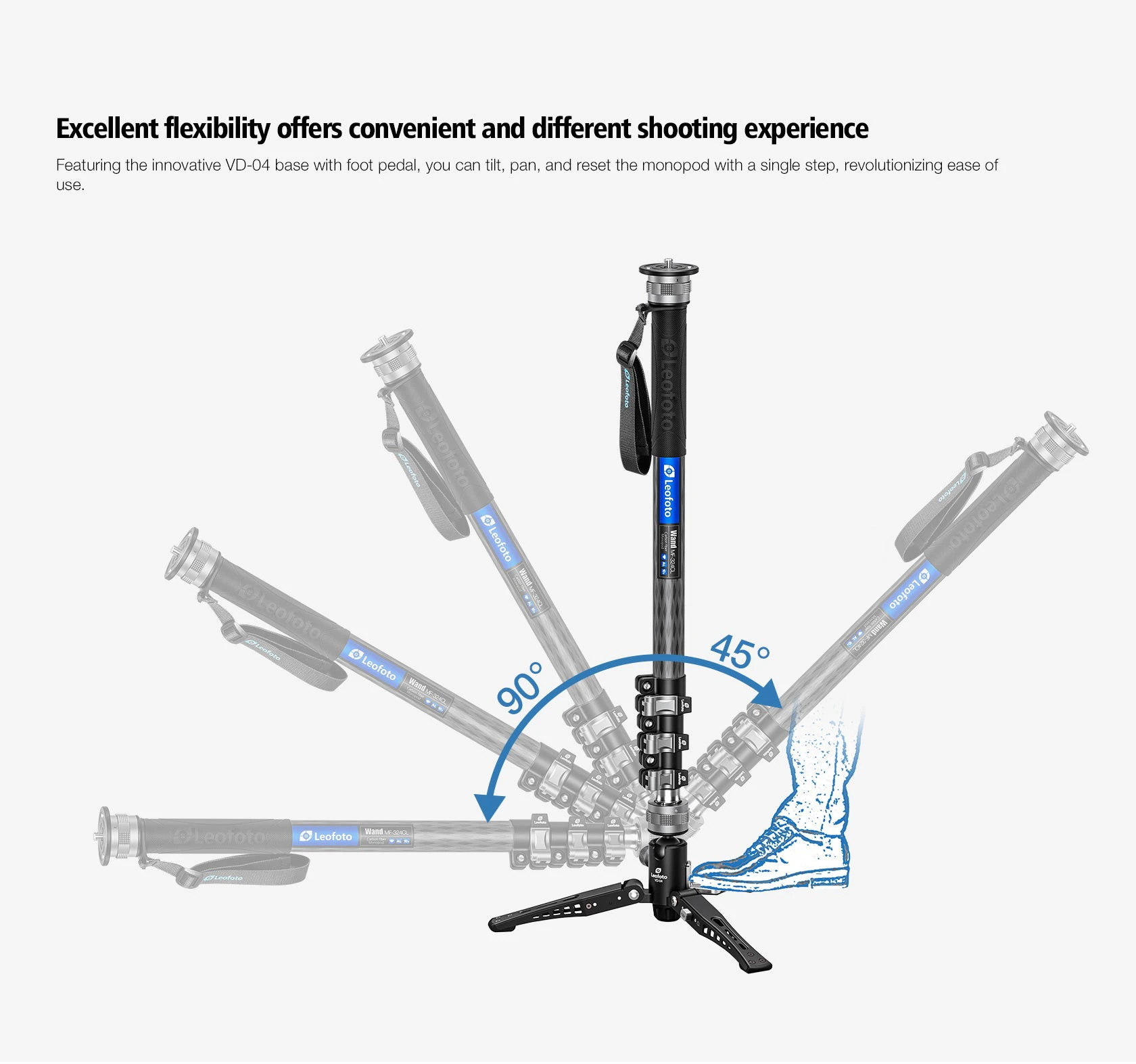 Leofoto MF-324CL+BV-10 — Video monopod with fluid head