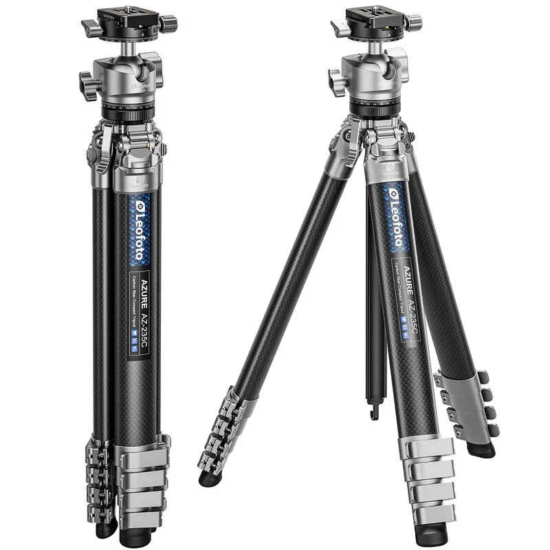 Leofoto AZ-235C+LH-30R Karbonovy fotograficky stativ Azure s gulovou hlavou (half silver)