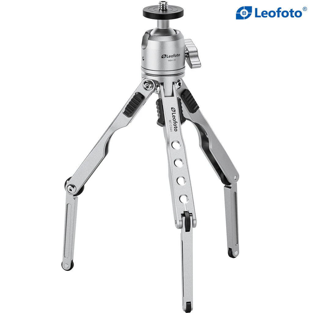 Leofoto MT-03mini+MBH-20 Mini stolni stativ MT-03mini s mini-hlavou MBH-20 (stribrny)